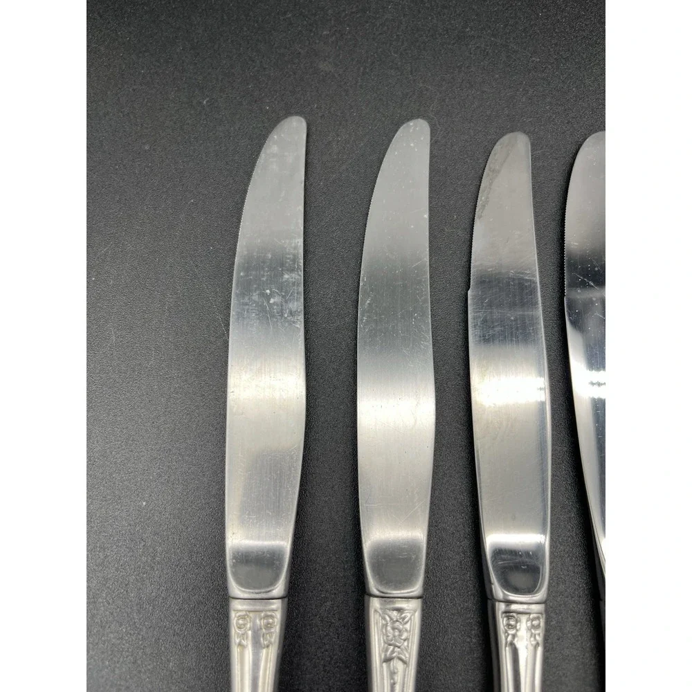 Dinner knife Set Brahms Stainless Distinction Plus By Oneida Silver 5 Pieces